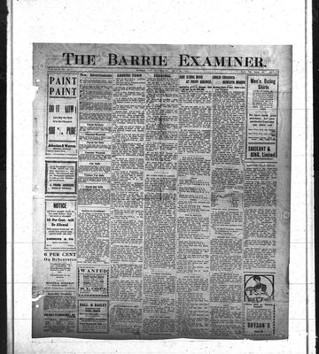 Barrie Examiner, 24 Jul 1913