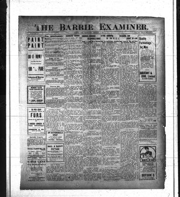 Barrie Examiner, 14 Aug 1913