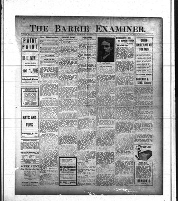 Barrie Examiner, 9 Oct 1913