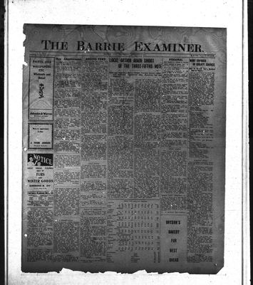 Barrie Examiner, 8 Jan 1914