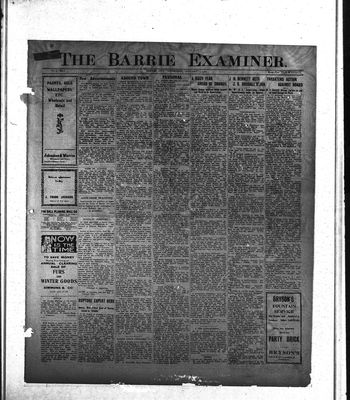 Barrie Examiner, 15 Jan 1914