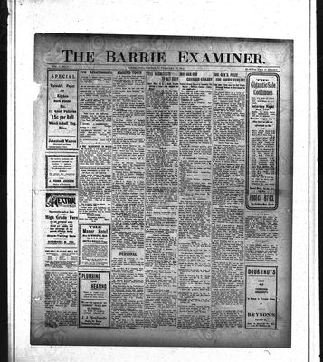 Barrie Examiner, 12 Feb 1914