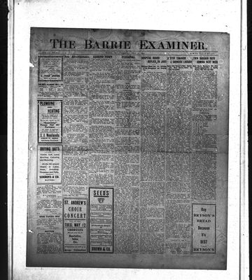 Barrie Examiner, 7 May 1914