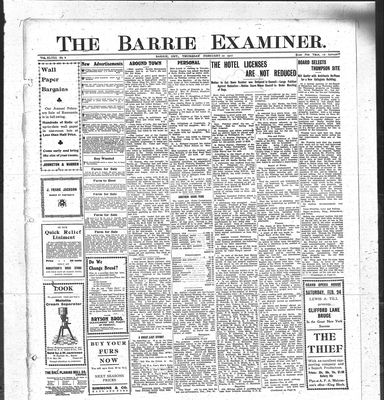 Barrie Examiner, 22 Feb 1912