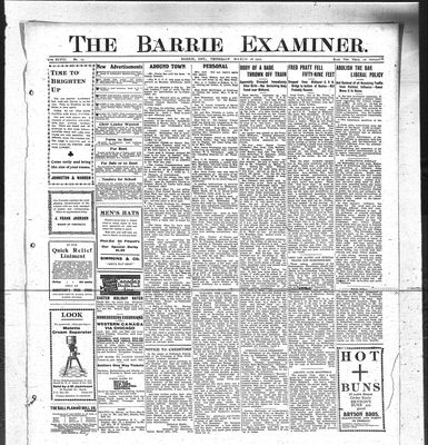 Barrie Examiner, 28 Mar 1912