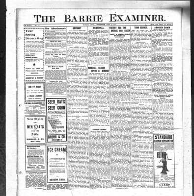 Barrie Examiner, 23 May 1912