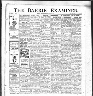 Barrie Examiner, 29 Aug 1912