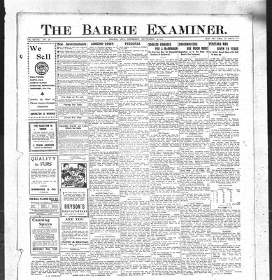 Barrie Examiner, 19 Sep 1912