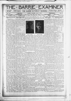 Barrie Examiner, 5 Jul 1917