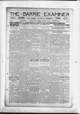 Barrie Examiner, 15 Dec 1921