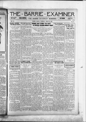 Barrie Examiner, 23 Mar 1922