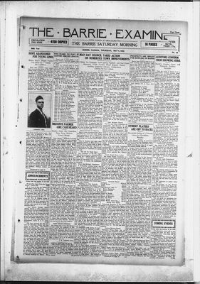 Barrie Examiner, 4 May 1922