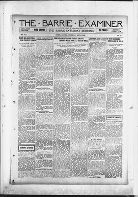 Barrie Examiner, 11 May 1922