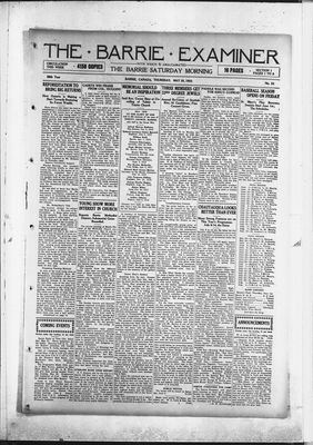 Barrie Examiner, 25 May 1922