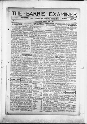 Barrie Examiner, 1 Jun 1922