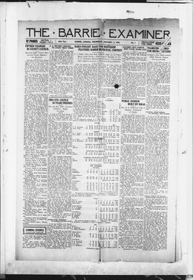 Barrie Examiner, 4 Jan 1923