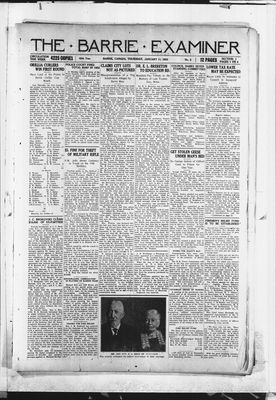 Barrie Examiner, 11 Jan 1923