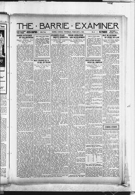 Barrie Examiner, 8 Feb 1923