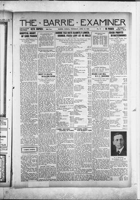 Barrie Examiner, 12 Apr 1923