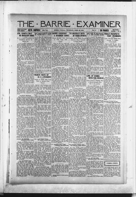 Barrie Examiner, 26 Apr 1923