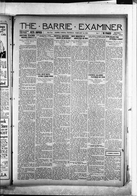 Barrie Examiner, 14 Feb 1924