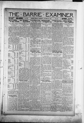 Barrie Examiner, 30 Oct 1924