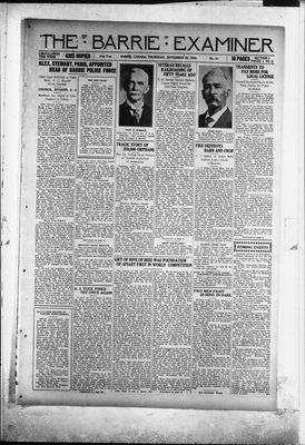 Barrie Examiner, 20 Nov 1924