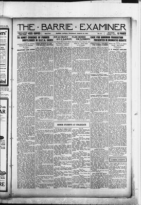 Barrie Examiner, 19 Mar 1925