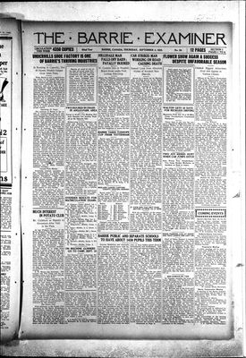 Barrie Examiner, 3 Sep 1925