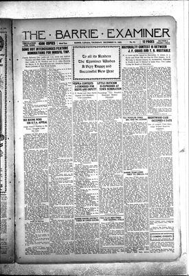 Barrie Examiner, 31 Dec 1925