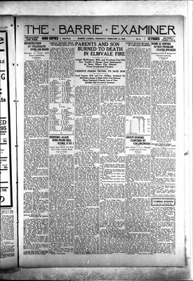 Barrie Examiner, 11 Feb 1926