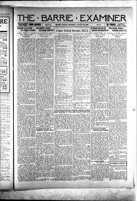 Barrie Examiner, 26 Aug 1926