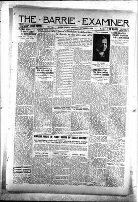 Barrie Examiner, 2 Sep 1926