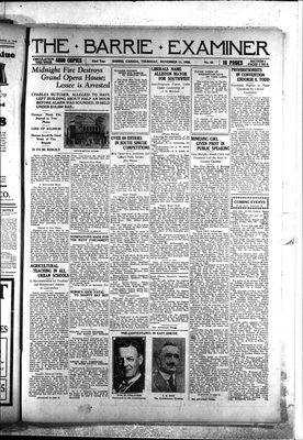 Barrie Examiner, 11 Nov 1926