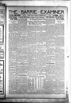 Barrie Examiner, 25 Nov 1926