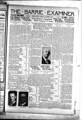 Barrie Examiner, 2 Dec 1926