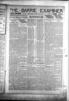 Barrie Examiner, 14 Jul 1927