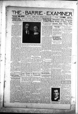 Barrie Examiner, 11 Aug 1927