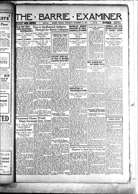 Barrie Examiner, 15 Dec 1927