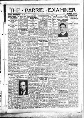 Barrie Examiner, 23 Feb 1928