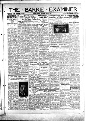 Barrie Examiner, 17 May 1928