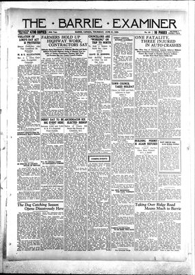 Barrie Examiner, 21 Jun 1928