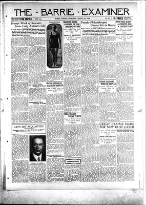 Barrie Examiner, 30 Aug 1928