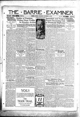 Barrie Examiner, 13 Dec 1928