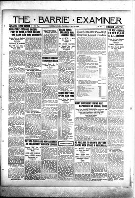 Barrie Examiner, 16 May 1929