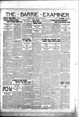 Barrie Examiner, 13 Jun 1929