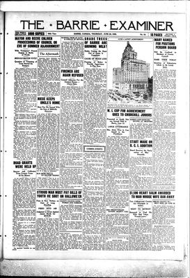 Barrie Examiner, 20 Jun 1929