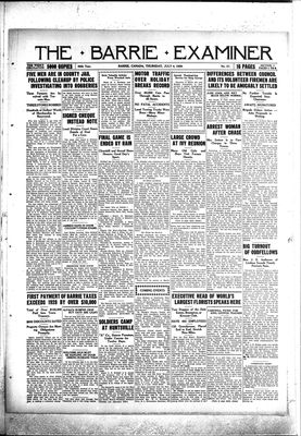 Barrie Examiner, 4 Jul 1929