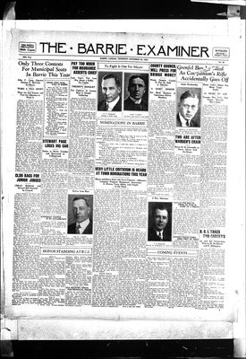 Barrie Examiner, 28 Nov 1929