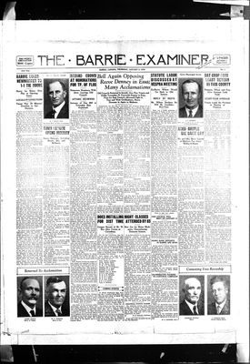 Barrie Examiner, 2 Jan 1930